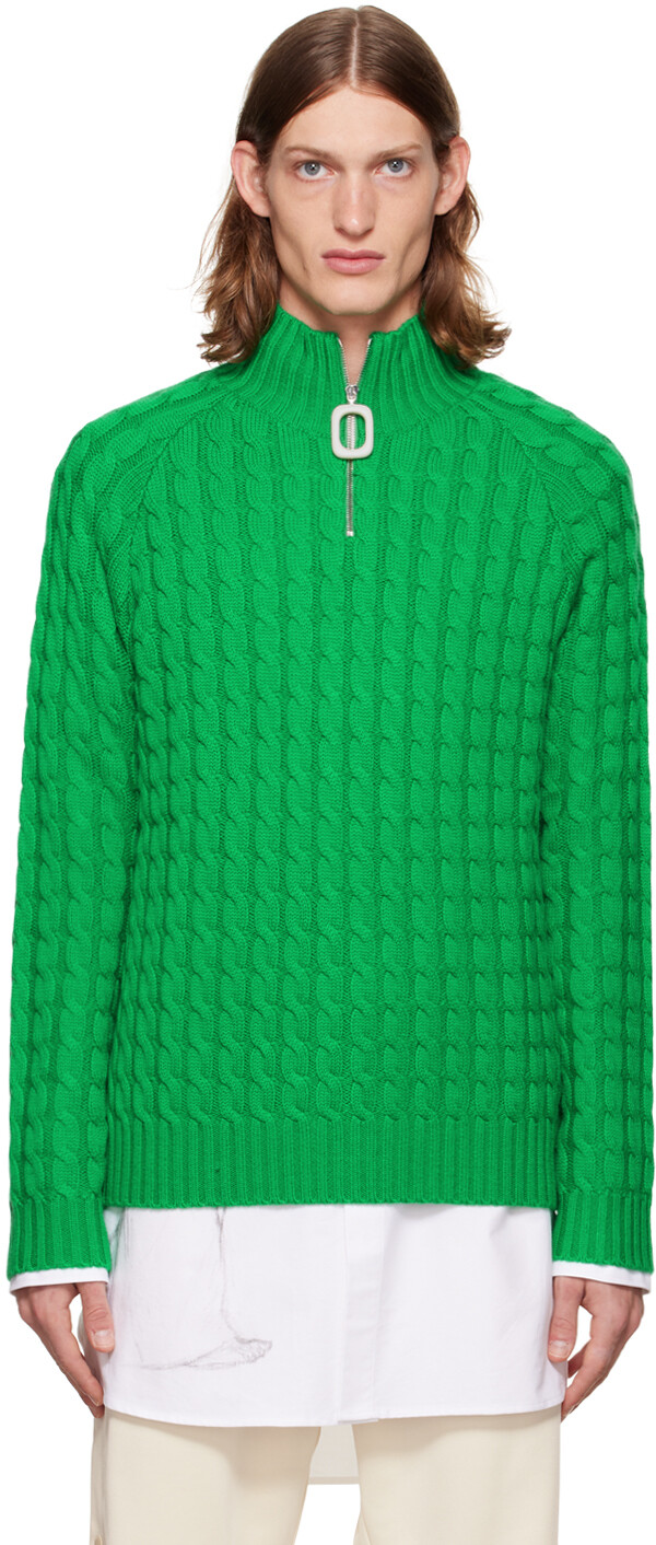 

Зеленая вязаная водолазка JW Anderson, Зеленый