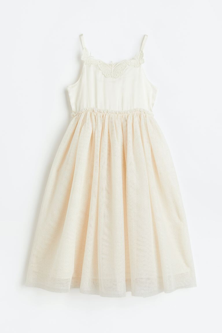 

Платье из тюля H&M, крем/бабочки