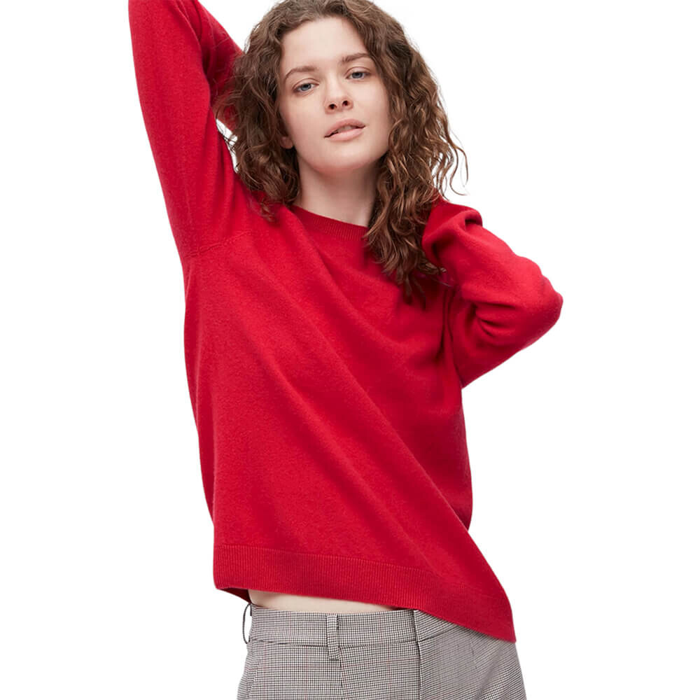 

Джемпер Uniqlo Cashmere 3D Knit Seamless, красный
