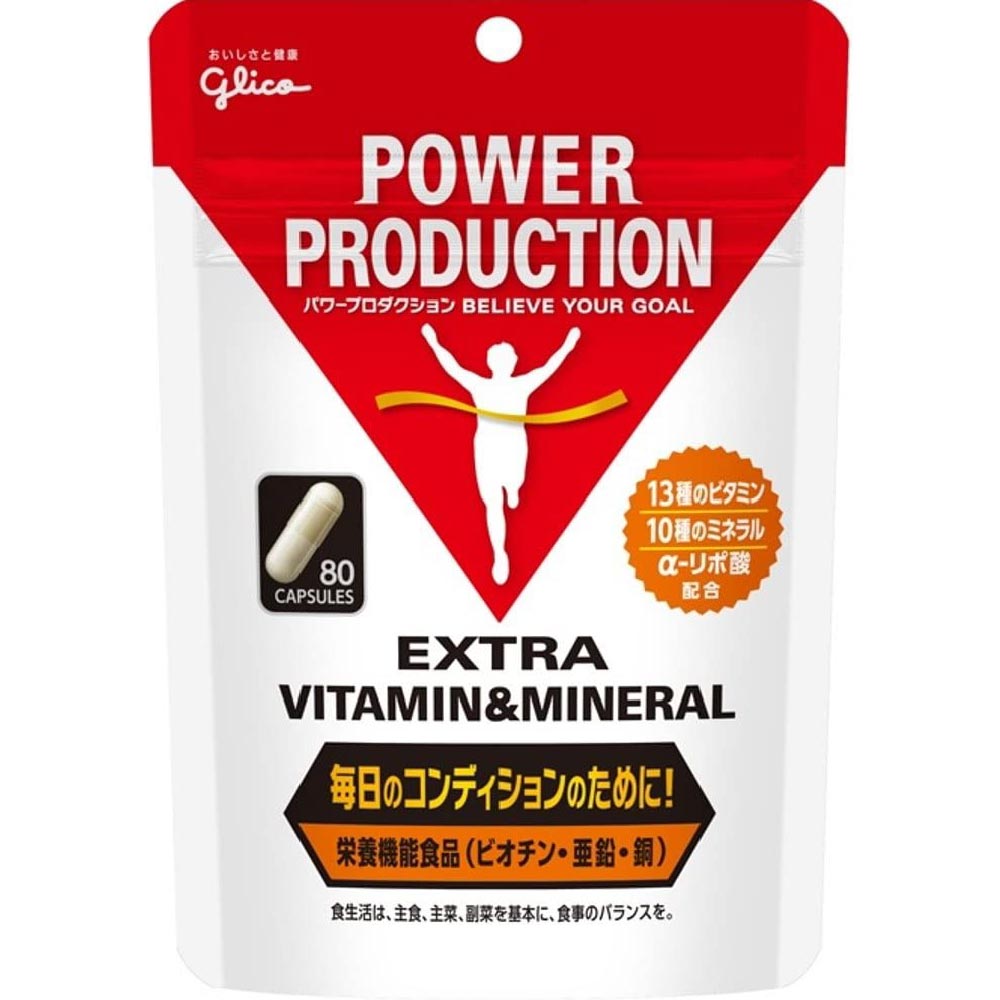 Комплекс витаминов и минералов Glico Power Production Extra Vitamins & Minerals, 80 капсул