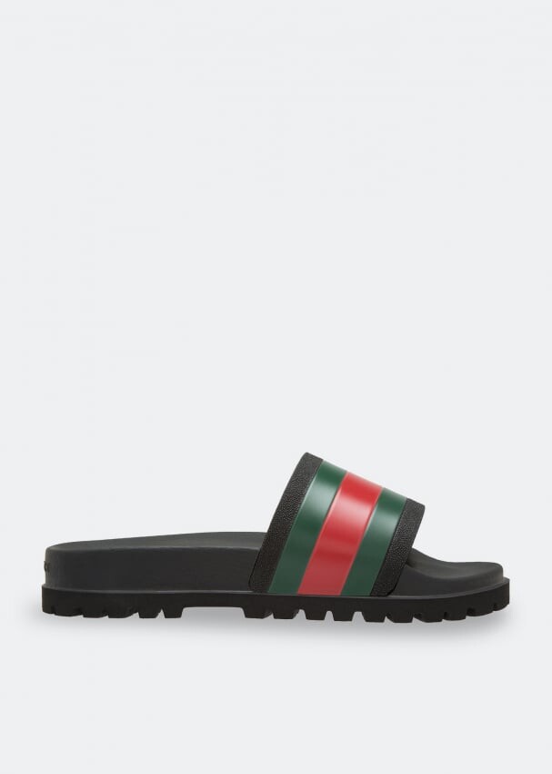

Шлепанцы GUCCI Pursuit Trek slides, черный