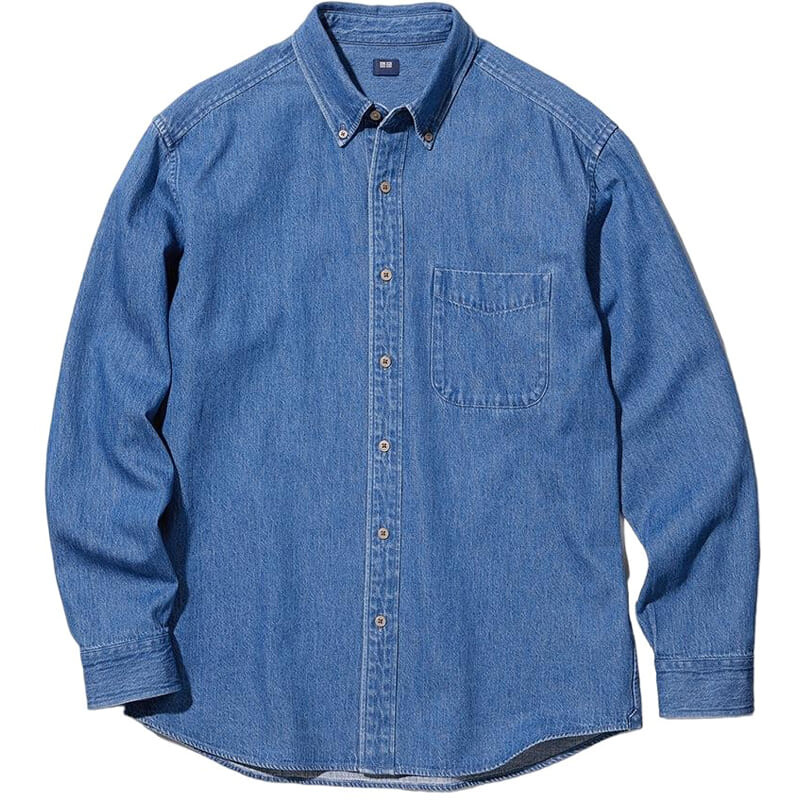 

Рубашка джинсовая Uniqlo, синий