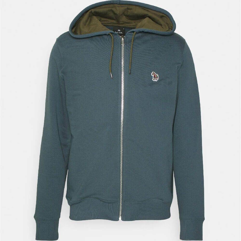 

Толстовка PS Paul Smith Ziphoody, темно-синий/зеленый