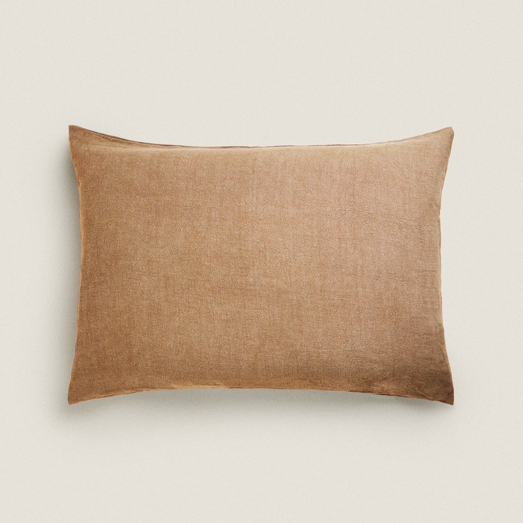 Чехол для подушки Zara Home XXL Linen, светло-коричневый
