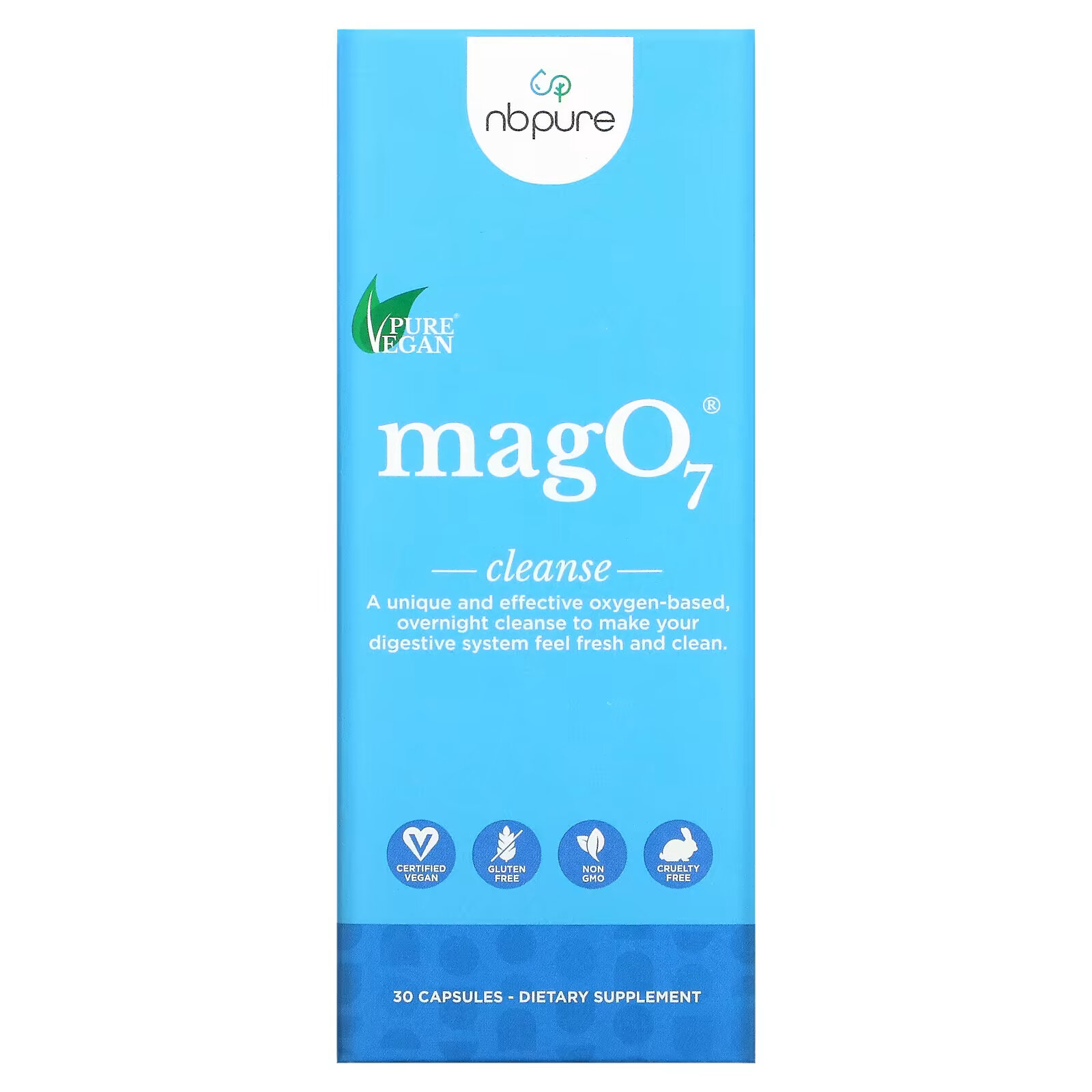 nb pure mago7 средство для чистки и детоксикации пищеварительного тракта 90 капсул NB Pure, MagO7`` 30 капсул