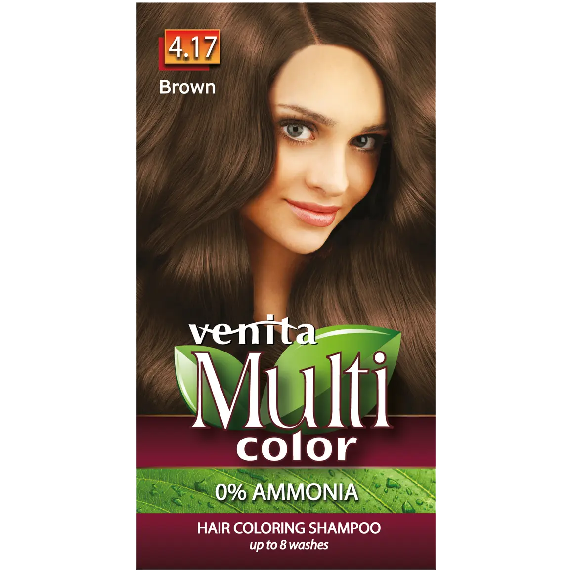 

Venita Multi Color шампунь для окрашивания волос 4.17 коричневый, 40 г