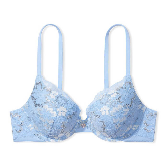 

Бюстгальтер Victoria's Secret Body By Victoria Lace Push-up Perfect Shape, голубой