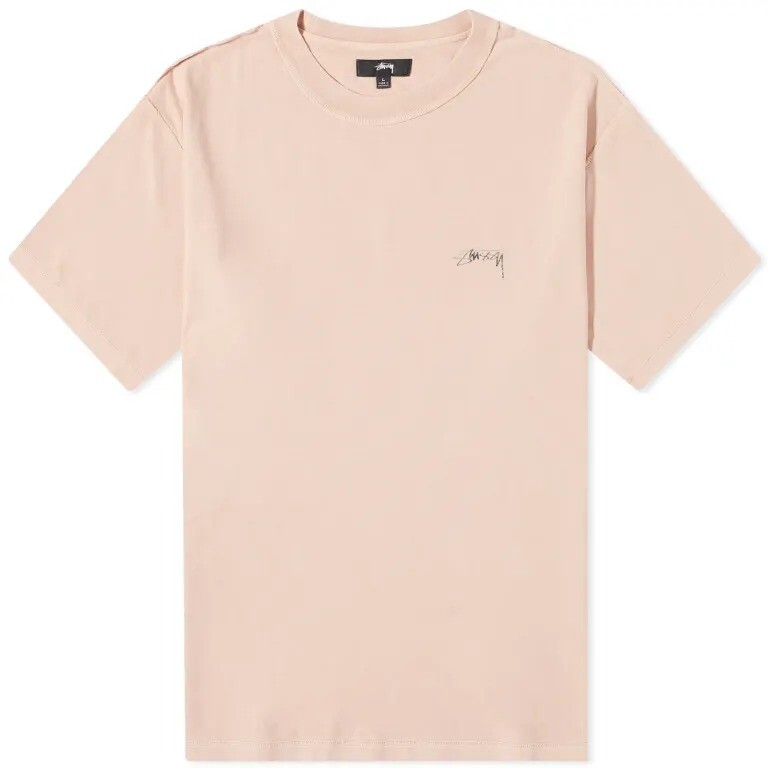 

Футболка Stussy Pigment Dyed Inside Out, розовый