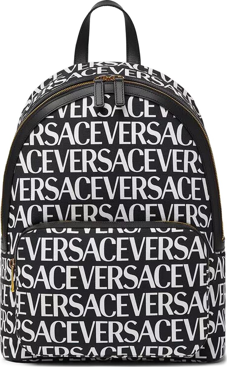

Рюкзак Versace Logo Backpack Black/White/Versace Gold, черный