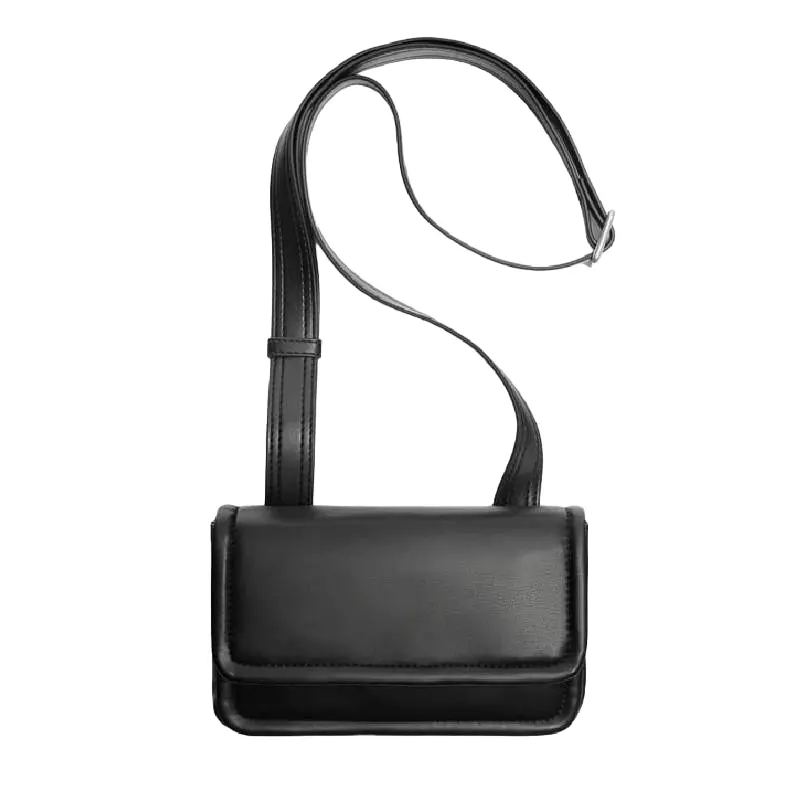 

Сумка через плечо Zara Mini Messenger With Foldover Flap, черный