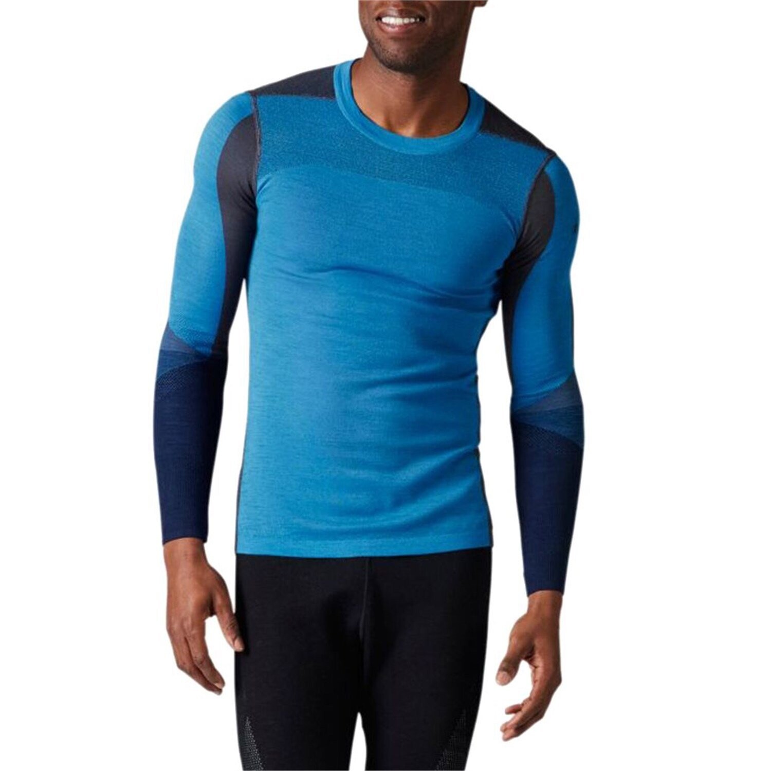 

Топ с круглым вырезом Smartwool Intraknit Merino 200 с цветными блоками, синий