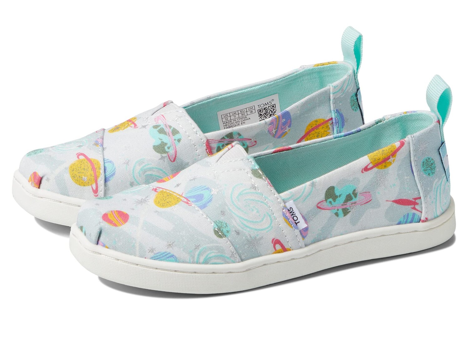 Мокасины TOMS Kids, Foil Cosmic Galaxy Print Alpargata