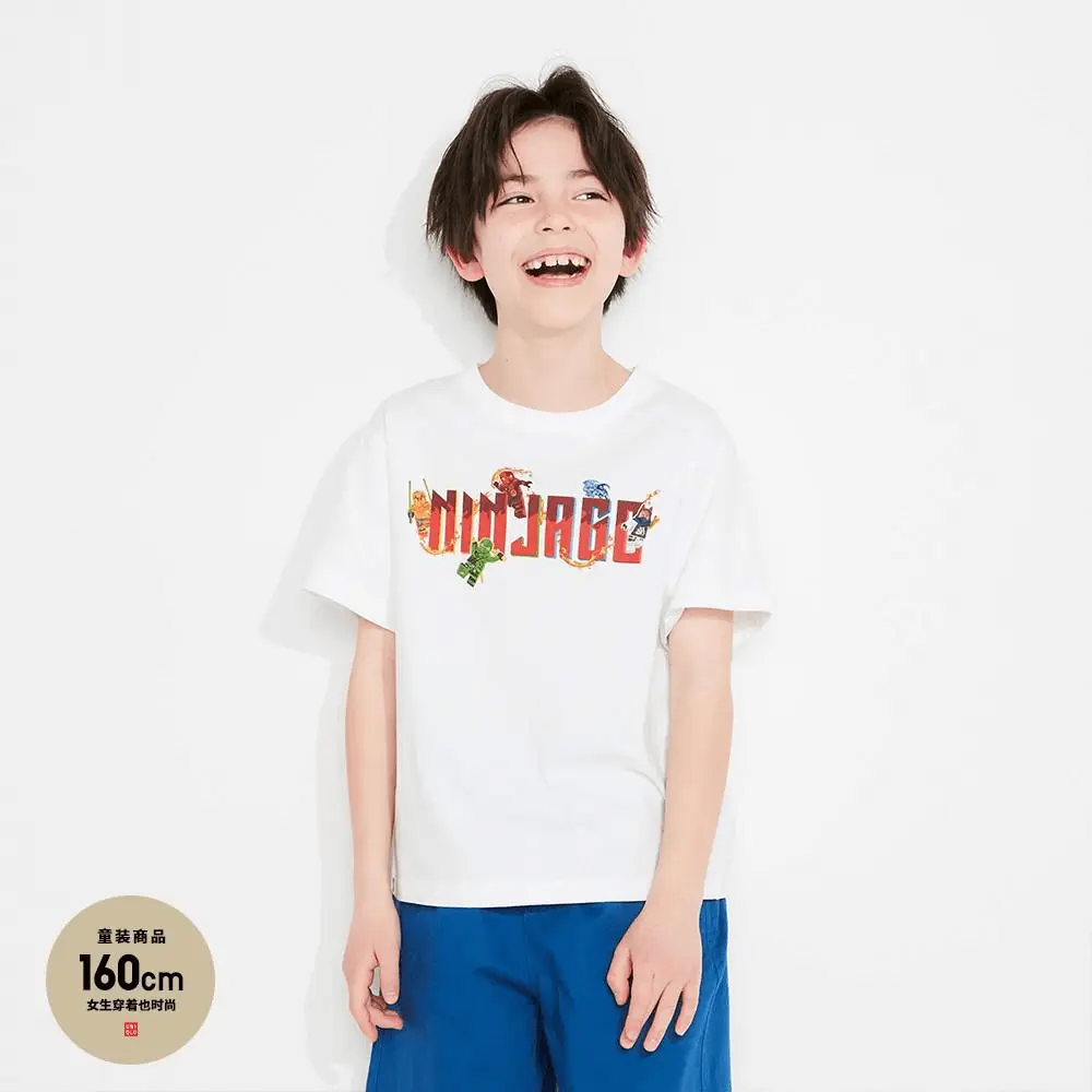 

Детская футболка Uniqlo UT LEGO Ninjago Printed Short-sleeved, белый