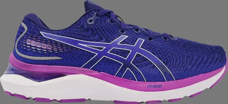 

Кроссовки wmns gel cumulus 24 wide 'dive blue orchid' Asics, синий