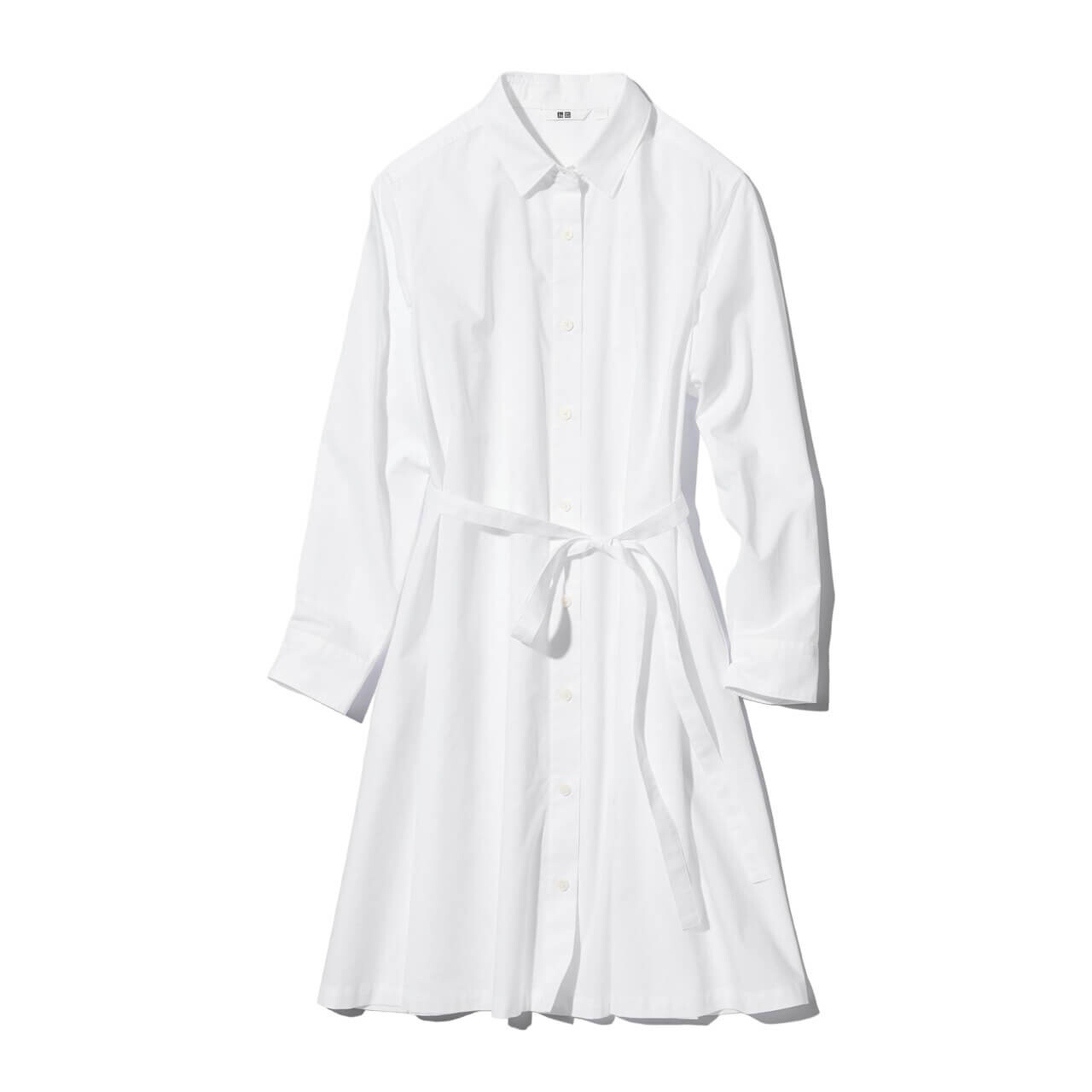 

Платье Uniqlo Cotton A Line Shirt, белый