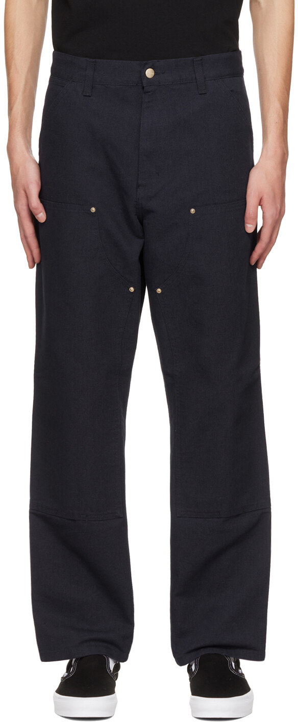 

Темно-синие брюки с двойным коленом Carhartt Work In Progress