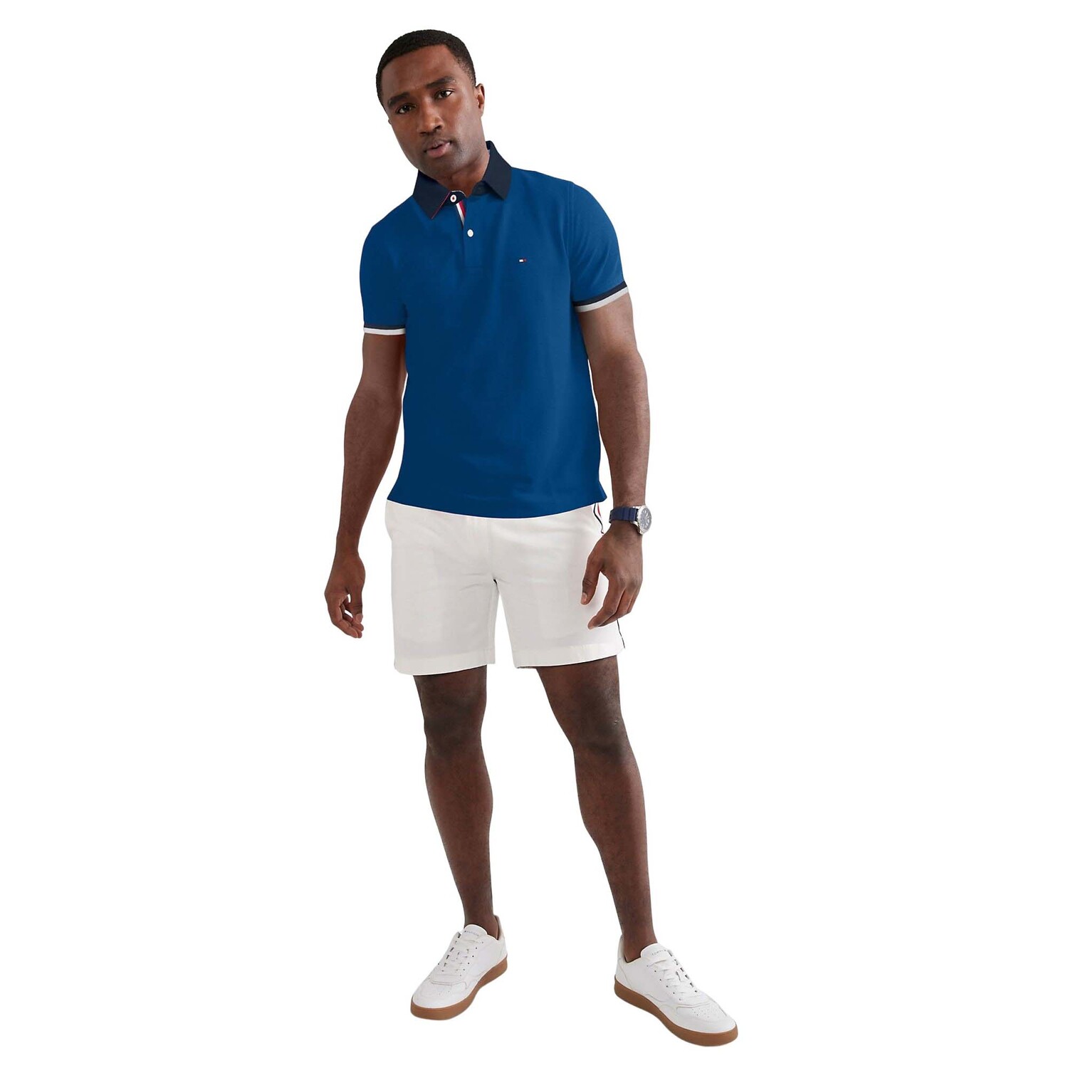 

Поло Tommy Hilfiger Regular Fit Tipped, темно-голубой