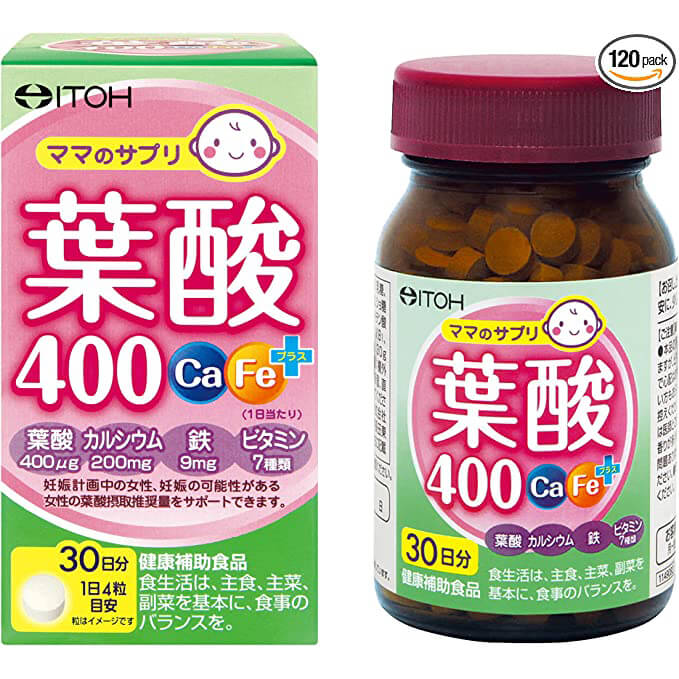 Фолиевая кислота с железом и кальцием Itoh, 120 таблеток бад для женского здоровья 4fresh health витамин с фолиевая кислота кальций магний железо 90 шт