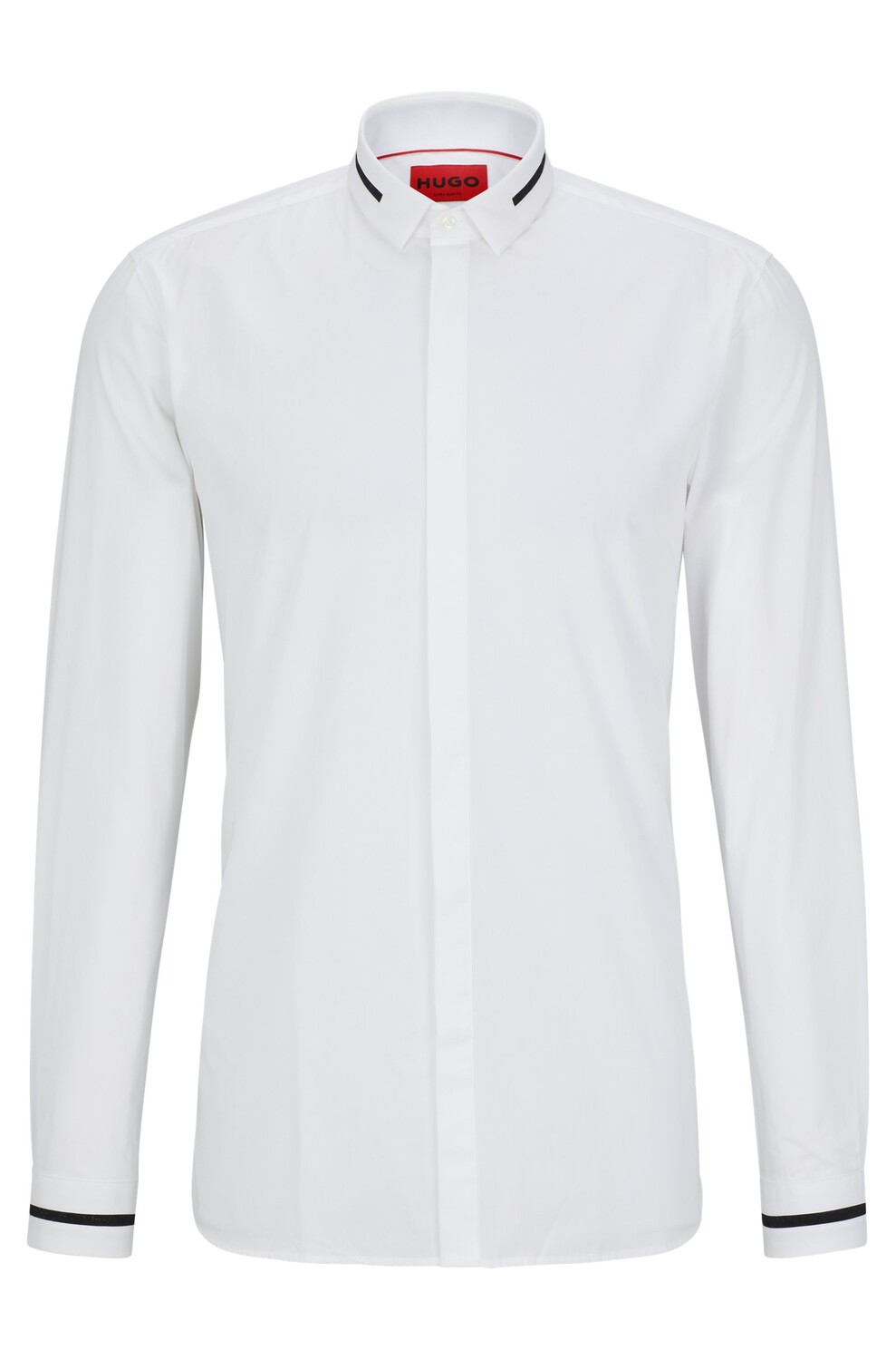 

Рубашка Boss Extra-slim-fit In Cotton With Contrast Inserts, белый