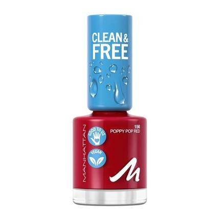 

Лак для ногтей Manhattan Clean and Free 8 мл Poppy Pop Red