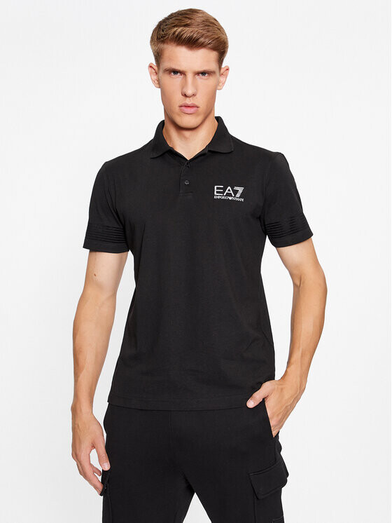 

Рубашка поло стандартного кроя Ea7 Emporio Armani, черный