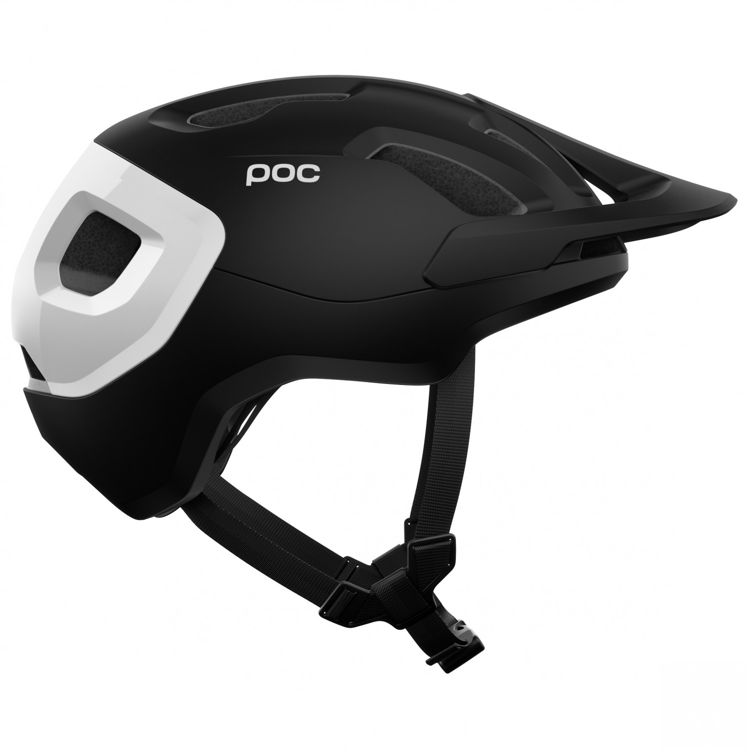Велосипедный шлем Poc Axion Race MIPS, цвет Uranium Black Matt/Hydrogen White велошлем bbb 2022 dune mips 2 0 matt black us m