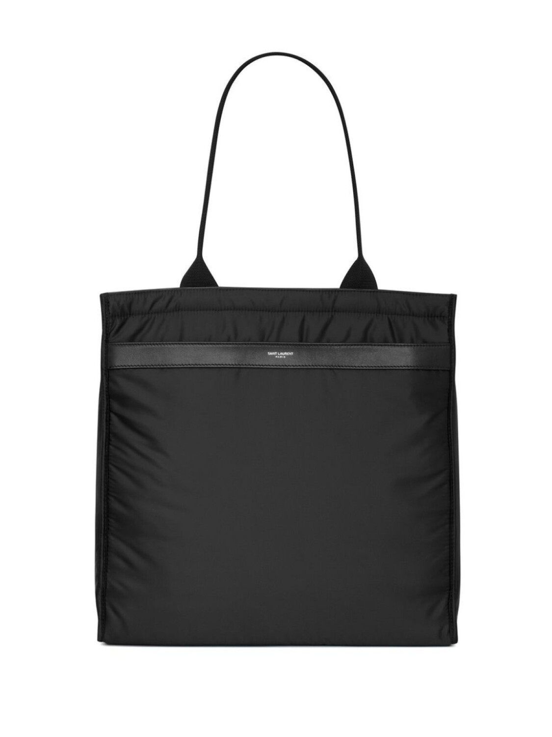 Saint Laurent сумка-тоут с нашивкой-логотипом, черный