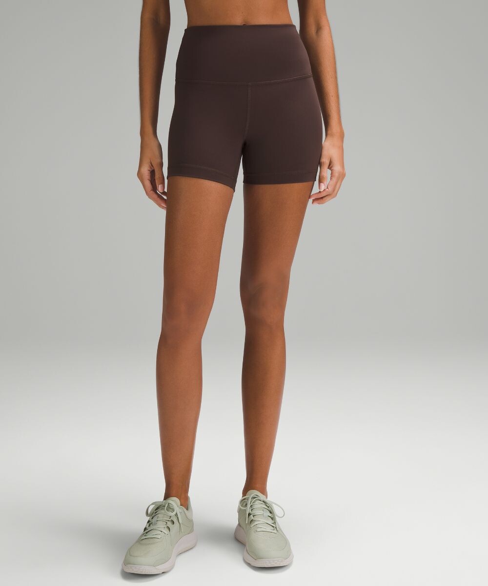 

Короткие шорты с высокой посадкой Wunder Train Lululemon, эспрессо