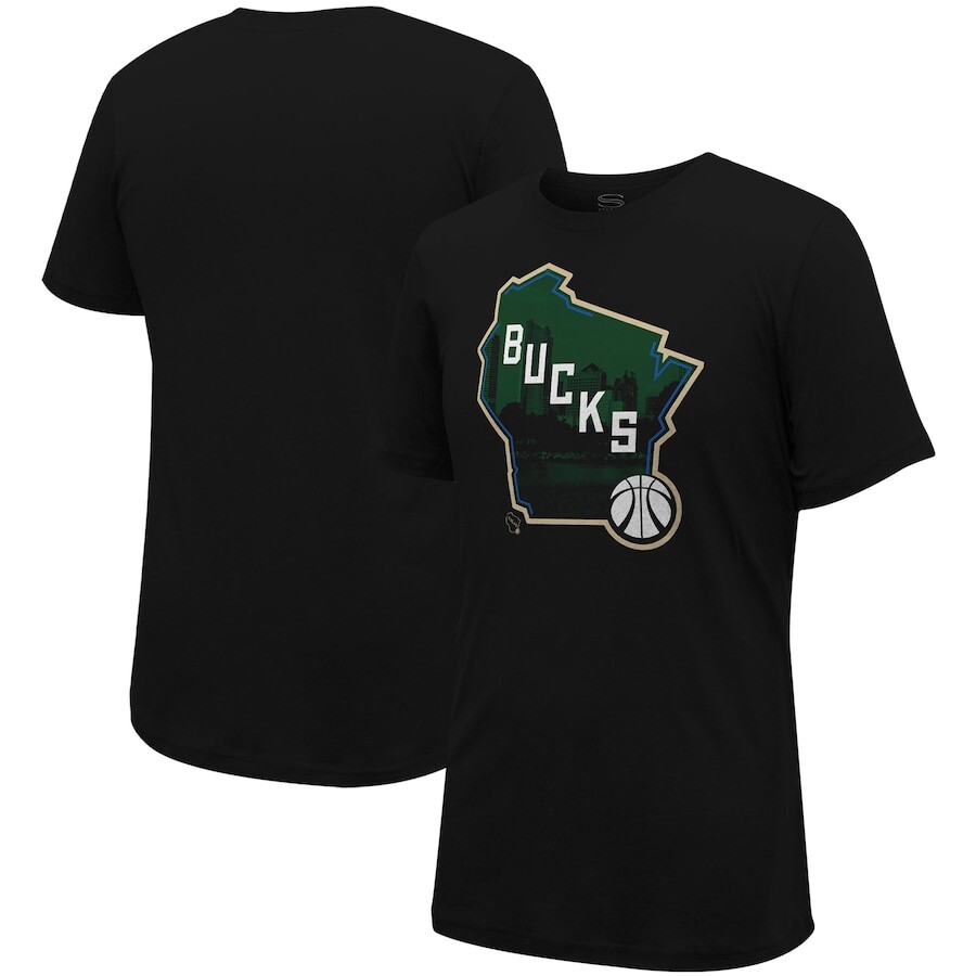 

Футболка с коротким рукавом Stadium Essentials Milwaukee Bucks, черный