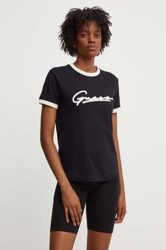 

NOÉMIE хлопковая футболка Guess, черный