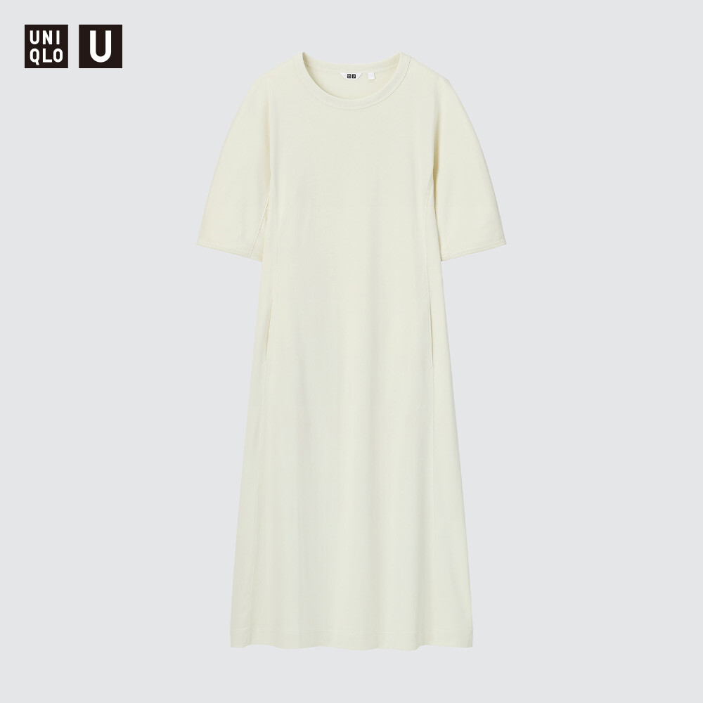 

Женское платье Uniqlo AIRism из смесового хлопка, светло-бежевый