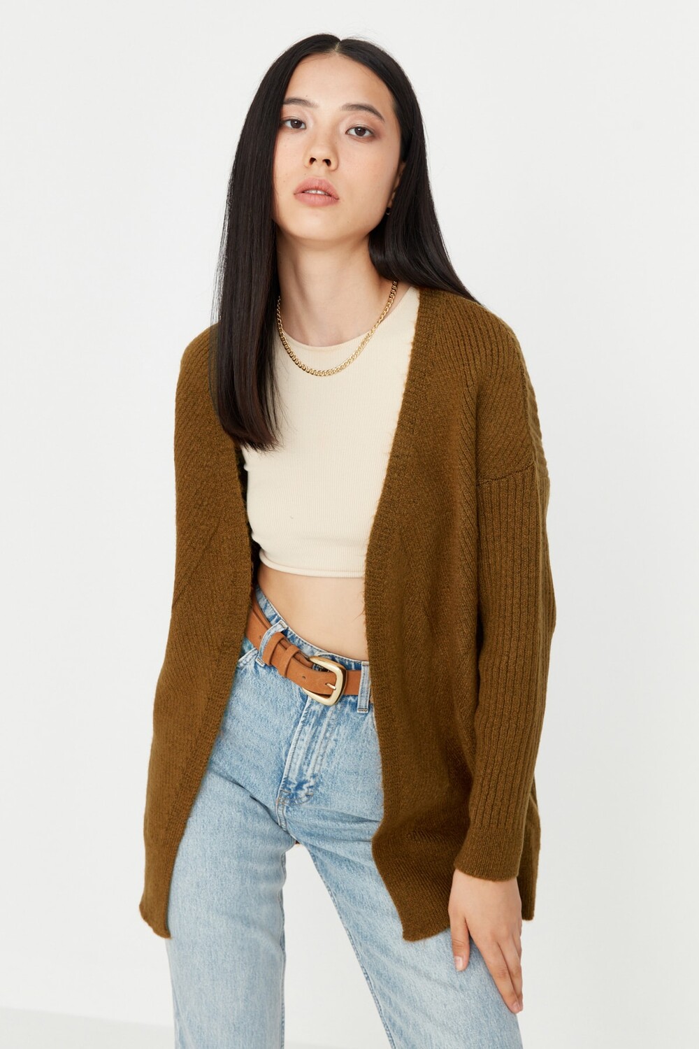 

Кардиган TRENDYOLMİLLA, коричневый