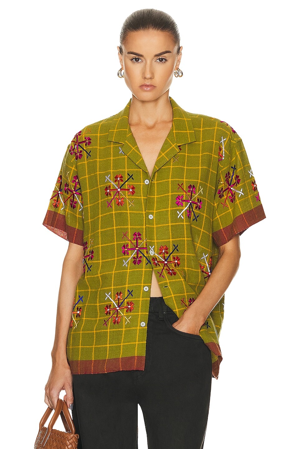 

Рубашка Harago Floral Embroidered, зеленый