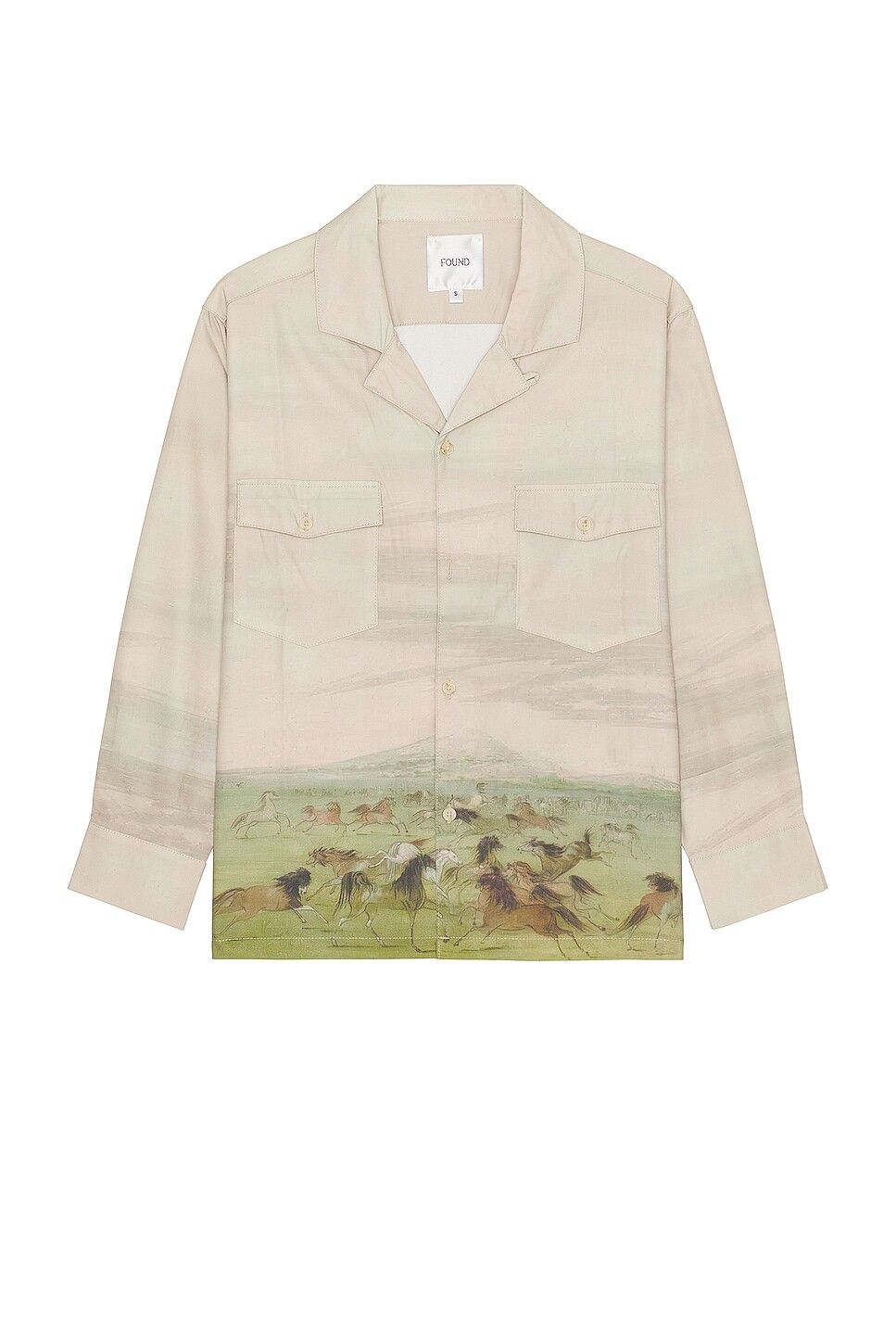 

Рубашка Found Wildlife Field Long Sleeve Camp, кремовый