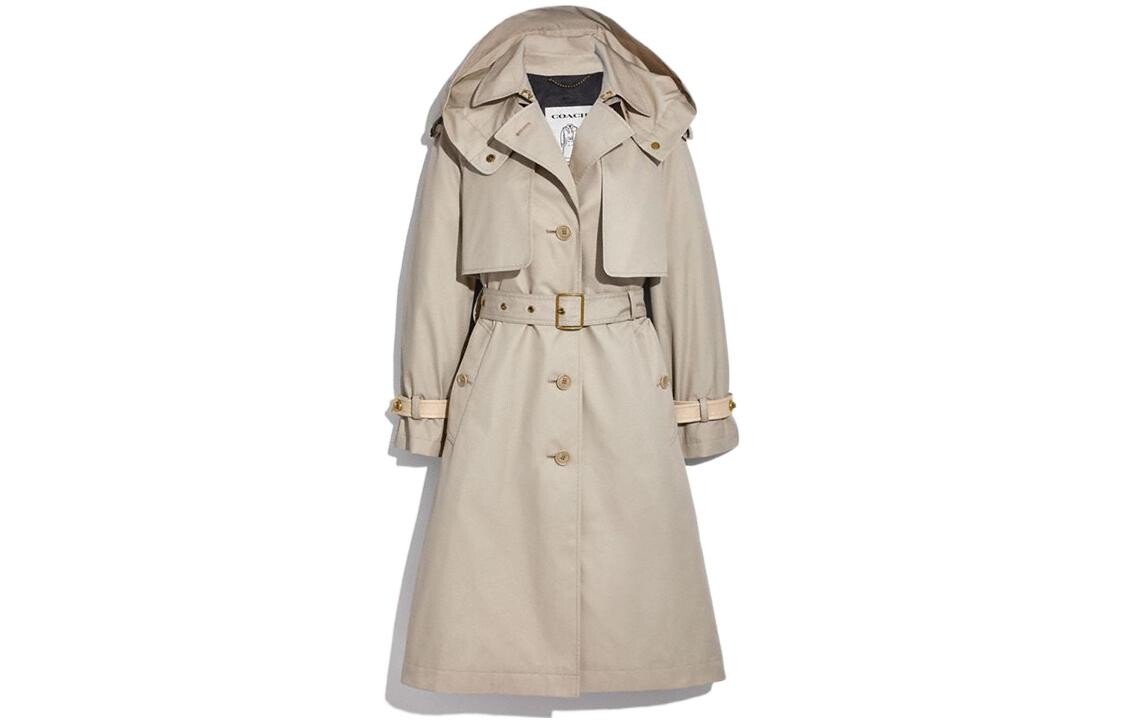 

Женский тренч COACH, цвет Khaki