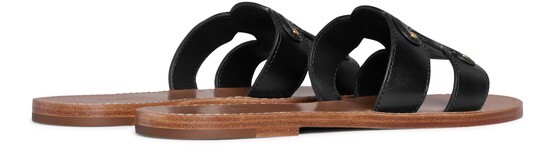

Мюли Celine Triomphe из телячьей кожи Celine, черный