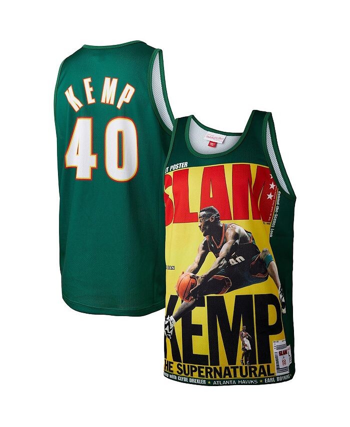 

Мужская майка Shawn Kemp Green Seattle SuperSonics Slam Player Mitchell & Ness, зеленый