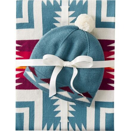 

Вязаное детское одеяло + шапочка – для младенцев Pendleton, цвет Harding Teal