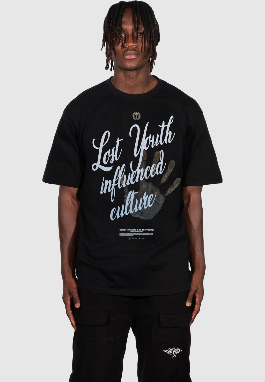 

Футболка с принтом HERREN TEE INFLUENCED V Lost Youth, цвет black