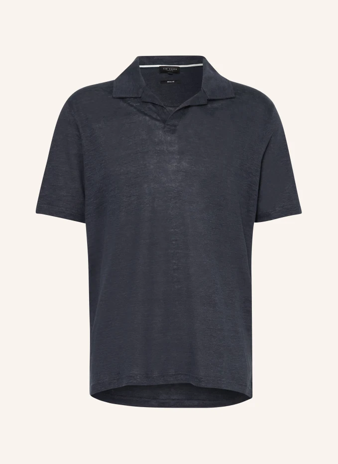 

Трикотажная рубашка-поло flinpo regular fit из льна Ted Baker, синий