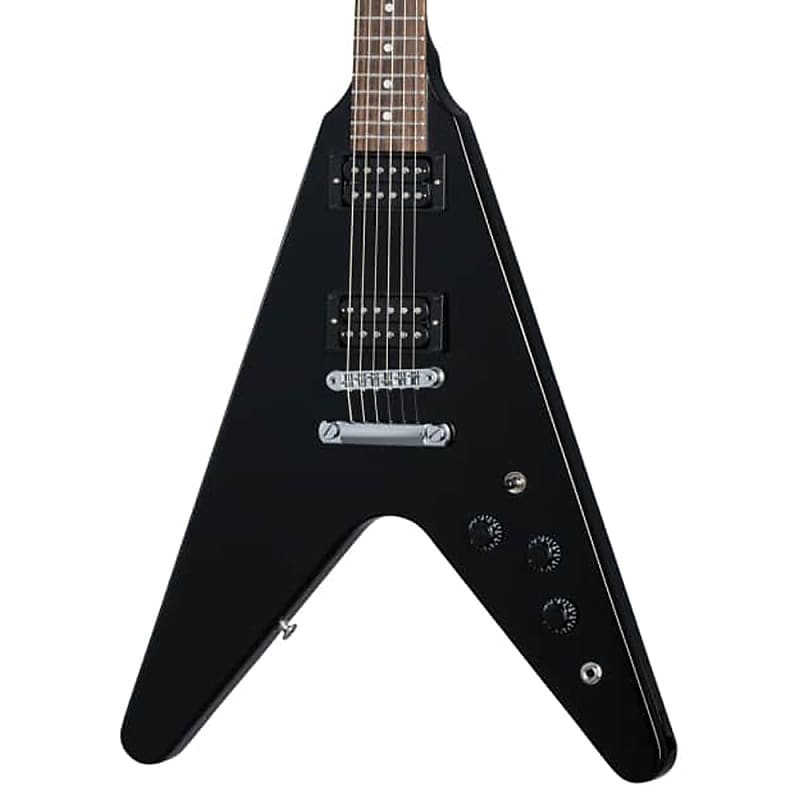 цена Электрогитара Gibson '80s Flying V Guitar w/ Gibson Hardshell Case - Ebony