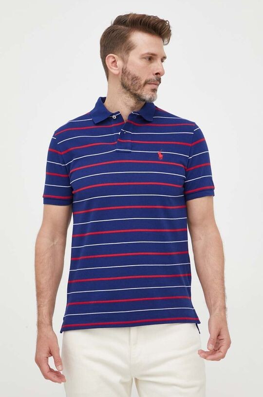 

Хлопковое поло Polo Ralph Lauren, темно-синий