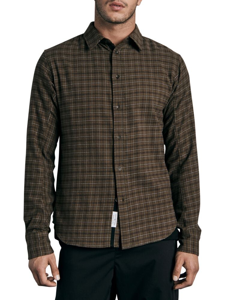 

Рубашка в клетку Fit 2 Engineered Rag & Bone, цвет Army