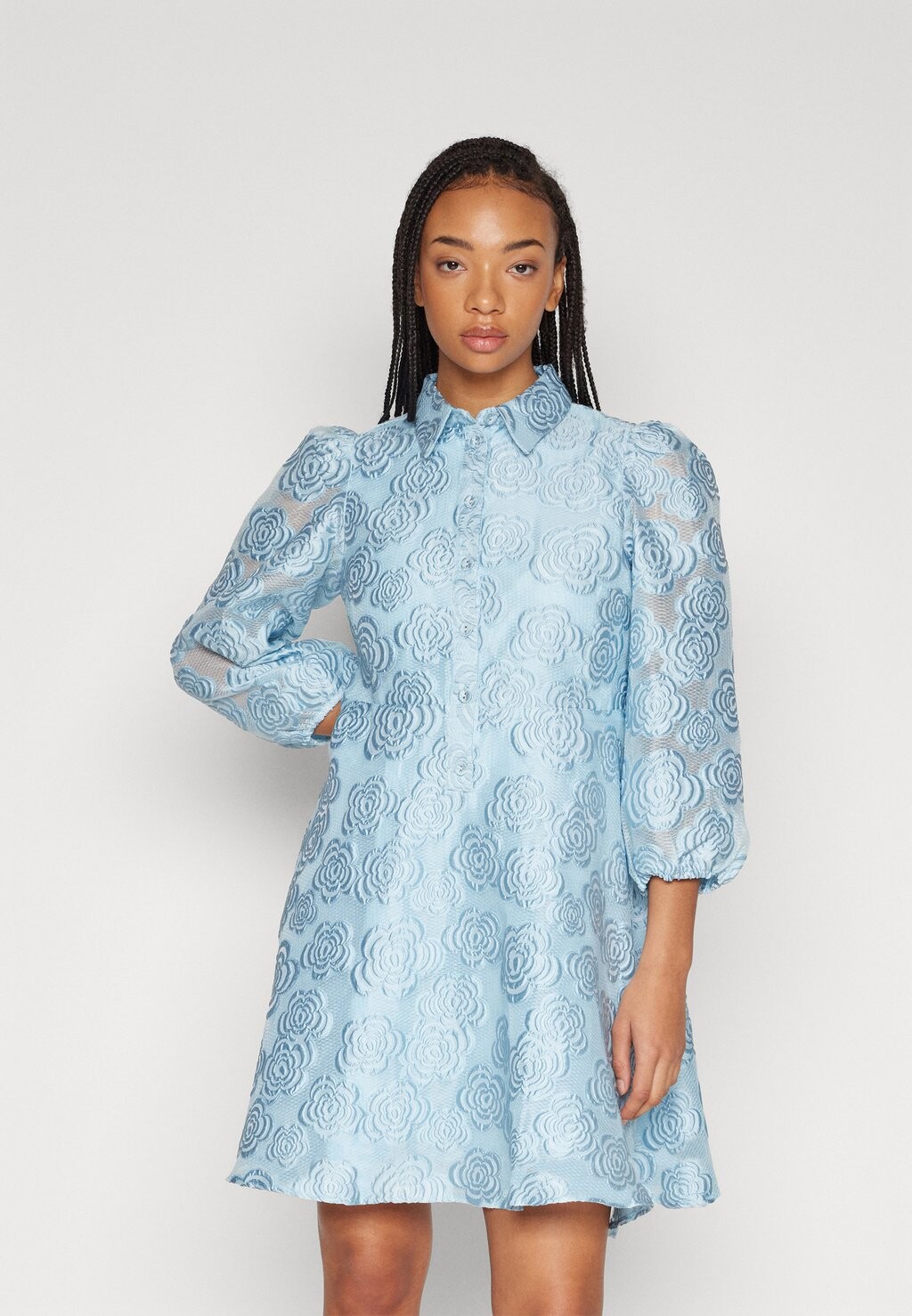 

Коктейльное/праздничное платье YASPHELIA 3/4 SHIRT DRESS, цвет lightblue