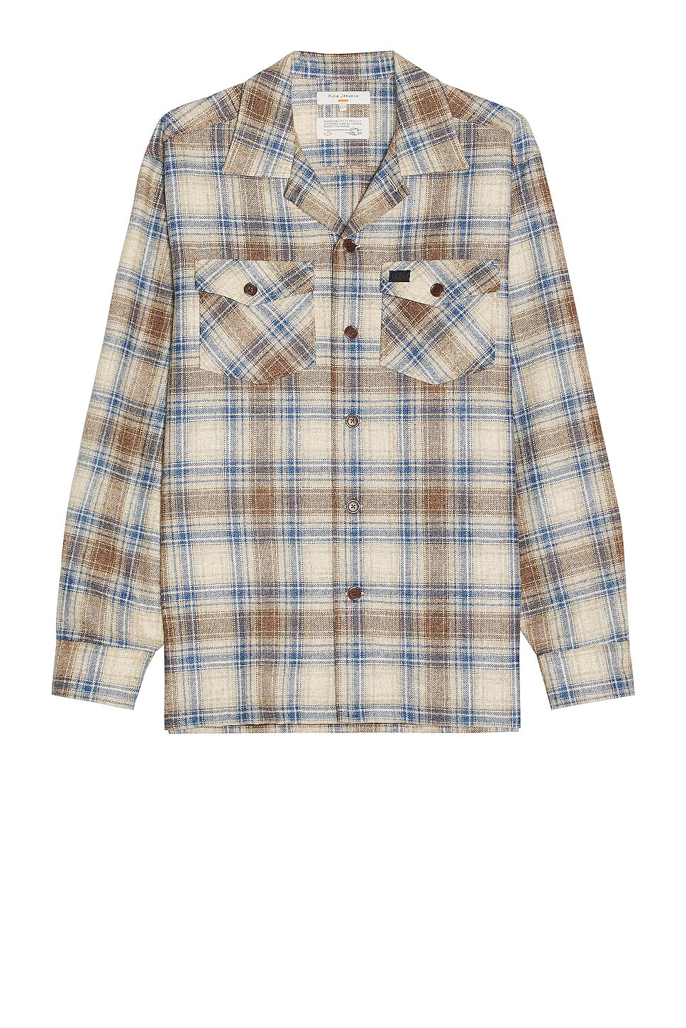 

Рубашка Nudie Jeans Vincent Board, бежевый