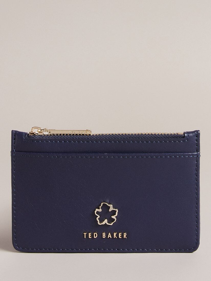 

Маленький кожаный кошелек на молнии Ted Baker Jorjio, темно-синий