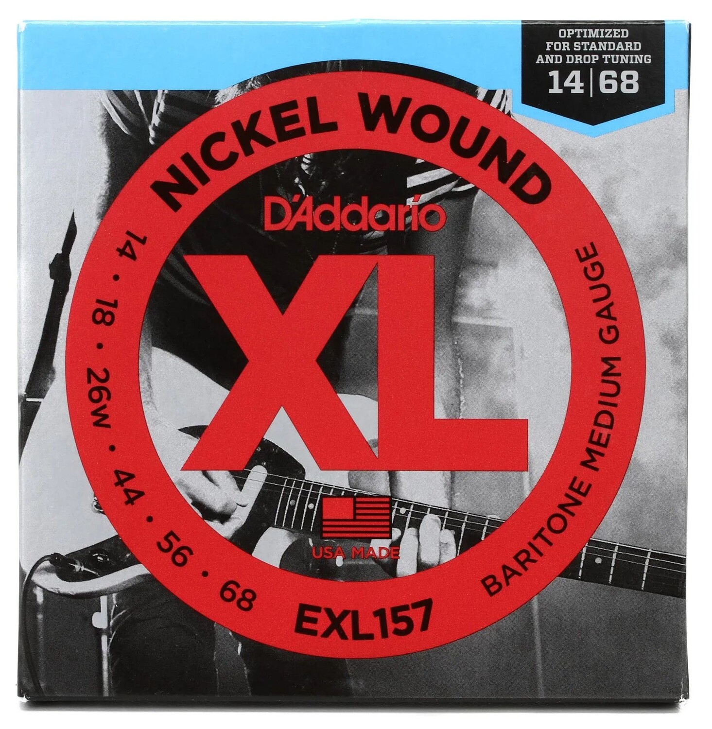 

Струны D'Addario EXL157 XL для электрической баритоновой гитары с никелевой обмоткой - .014-.068, средние