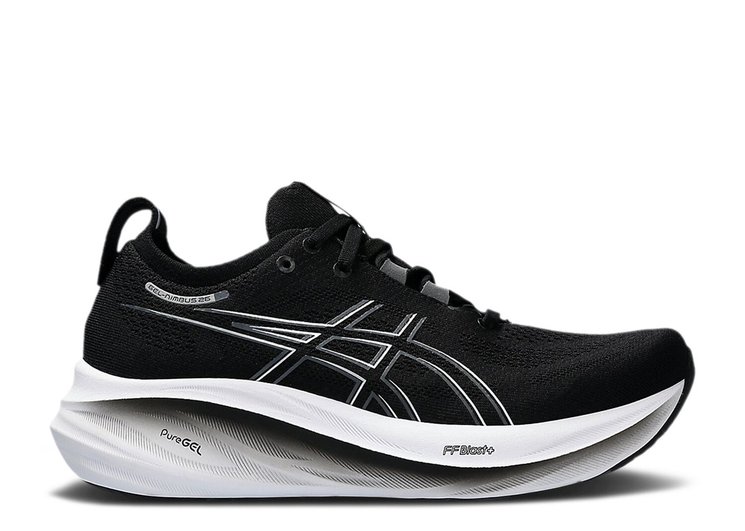 Кроссовки ASICS Wmns Gel Nimbus 26 'Black Graphite Grey', черный кроссовки wmns gel nimbus 26 black neon lime черный