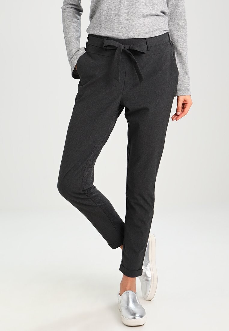 

Брюки Kaffe Jillian Belt Pants, темно-серый меланж