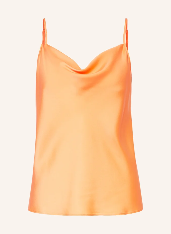 Атласная блузка-топ Comma, оранжевый